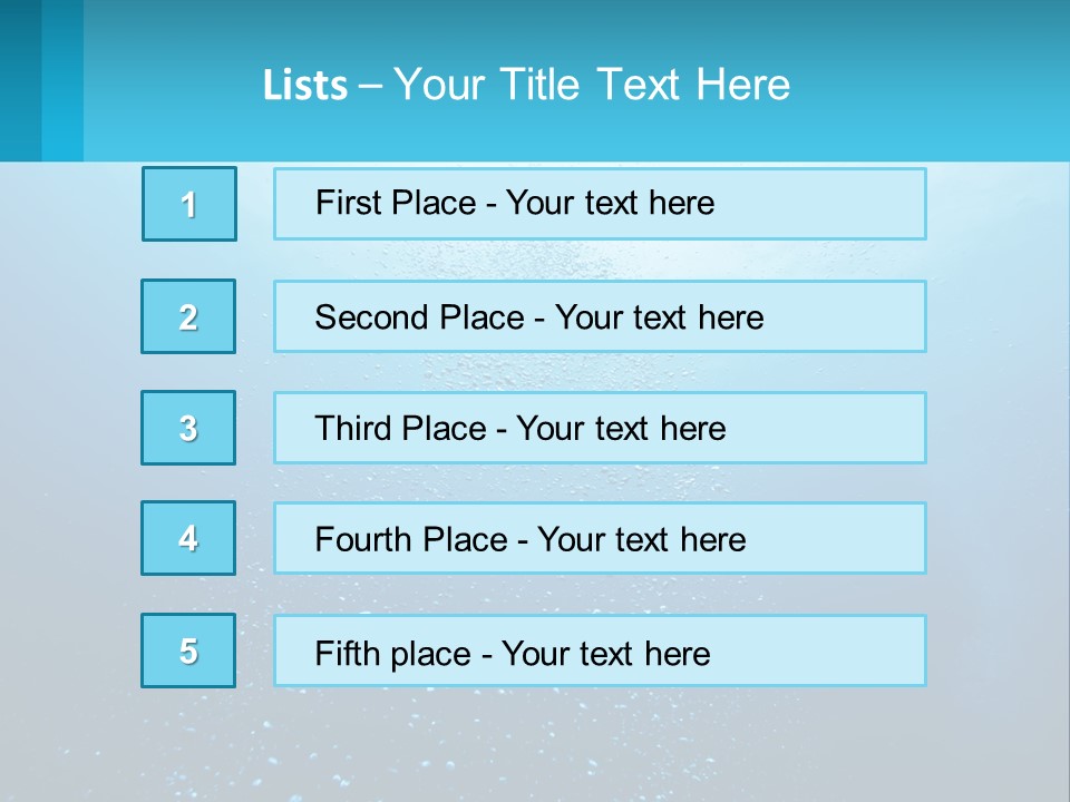 A Blue Water Powerpoint Presentation With Bubbles PowerPoint Template
