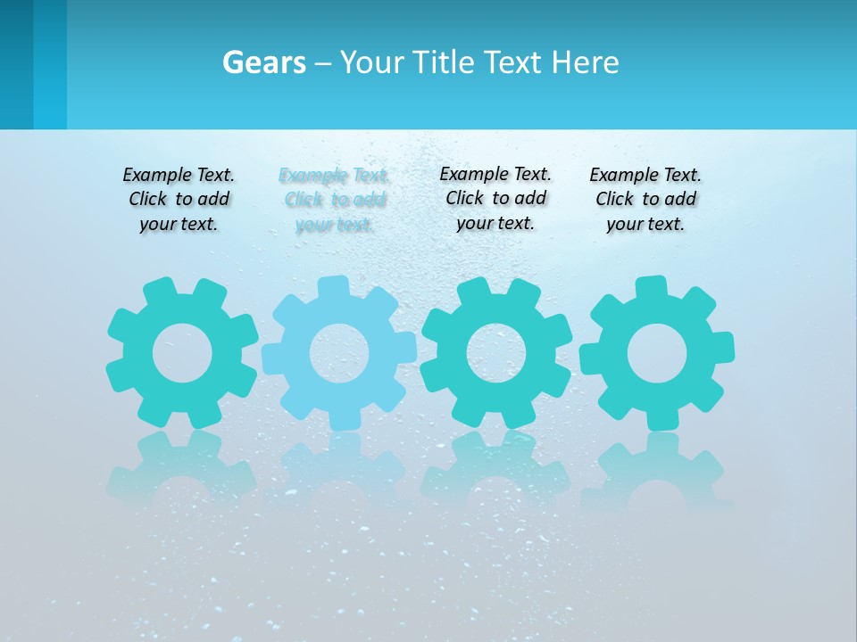 A Blue Water Powerpoint Presentation With Bubbles PowerPoint Template