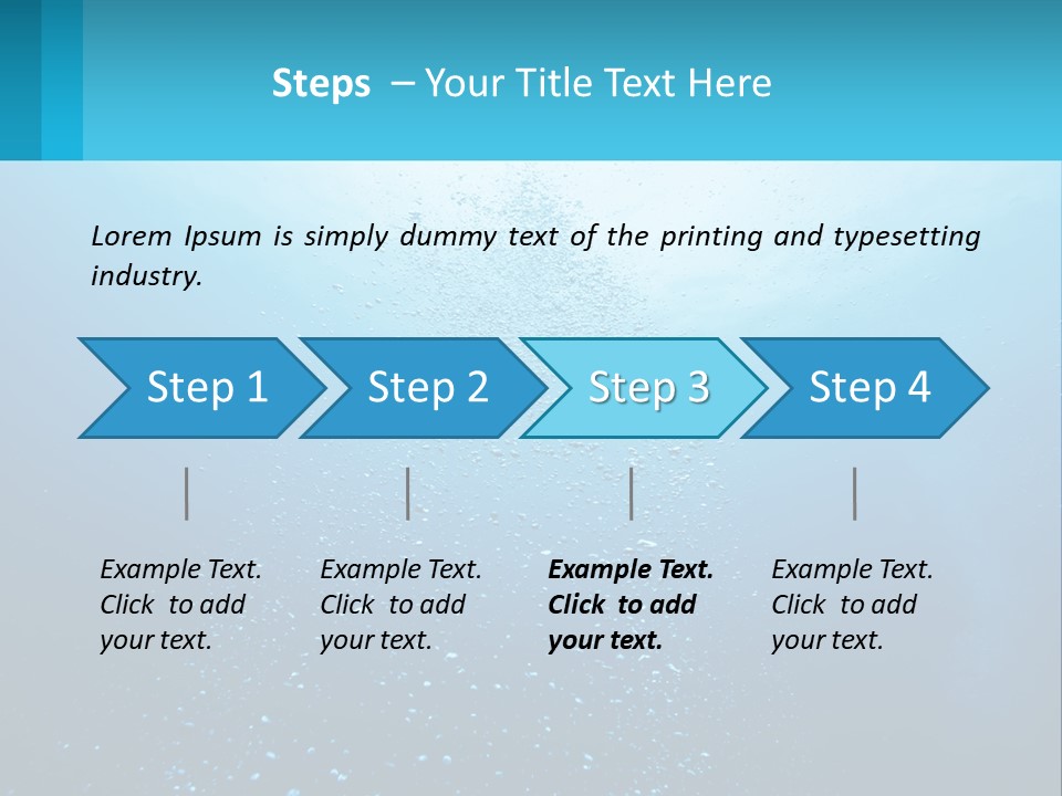 A Blue Water Powerpoint Presentation With Bubbles PowerPoint Template