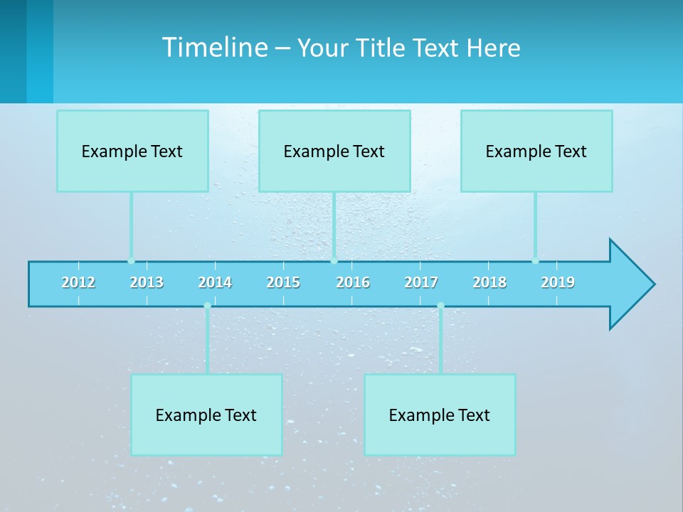 A Blue Water Powerpoint Presentation With Bubbles PowerPoint Template