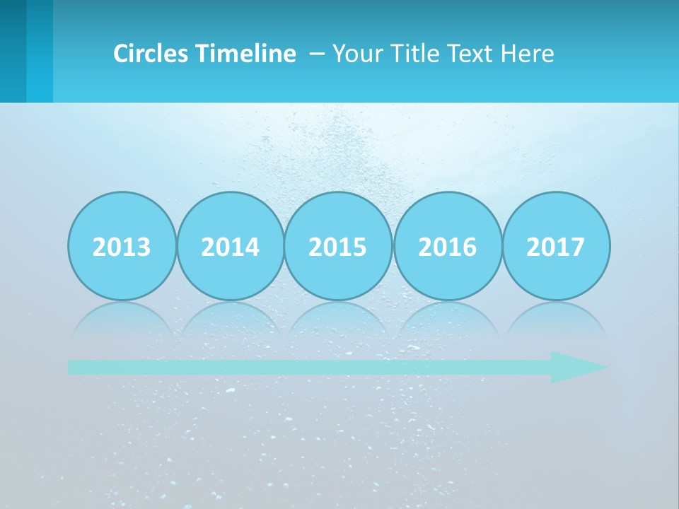 A Blue Water Powerpoint Presentation With Bubbles PowerPoint Template