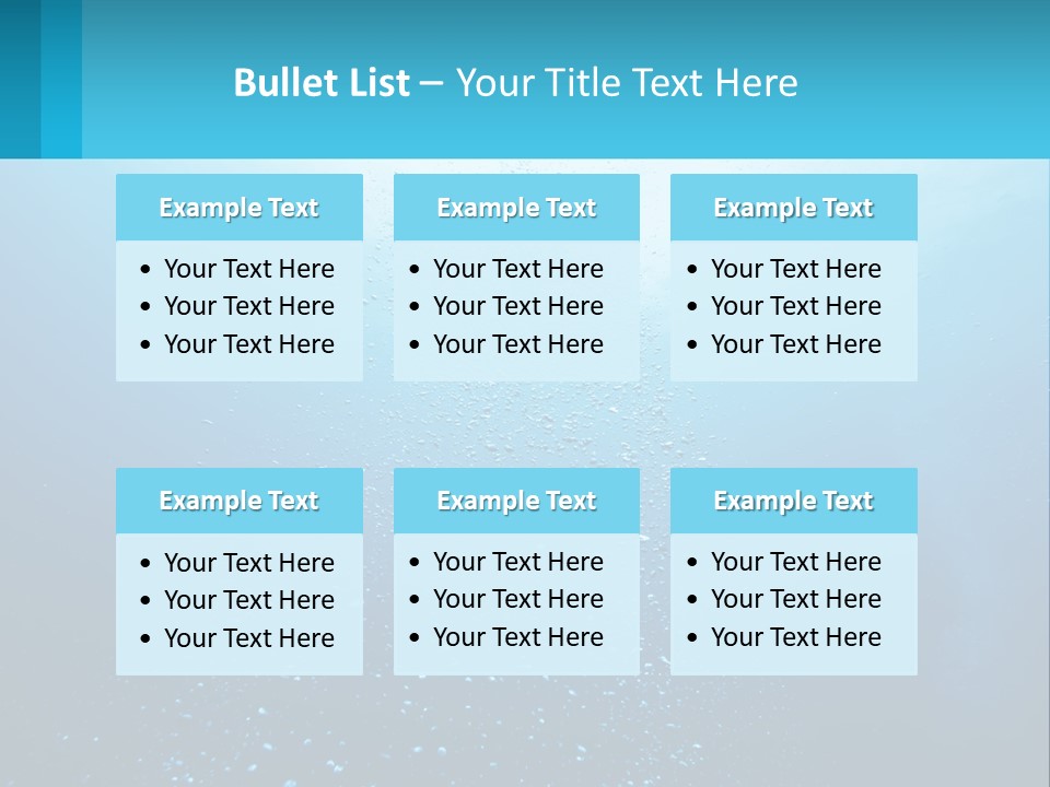 A Blue Water Powerpoint Presentation With Bubbles PowerPoint Template