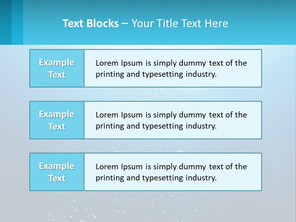 A Blue Water Powerpoint Presentation With Bubbles PowerPoint Template