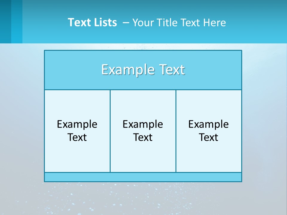 A Blue Water Powerpoint Presentation With Bubbles PowerPoint Template