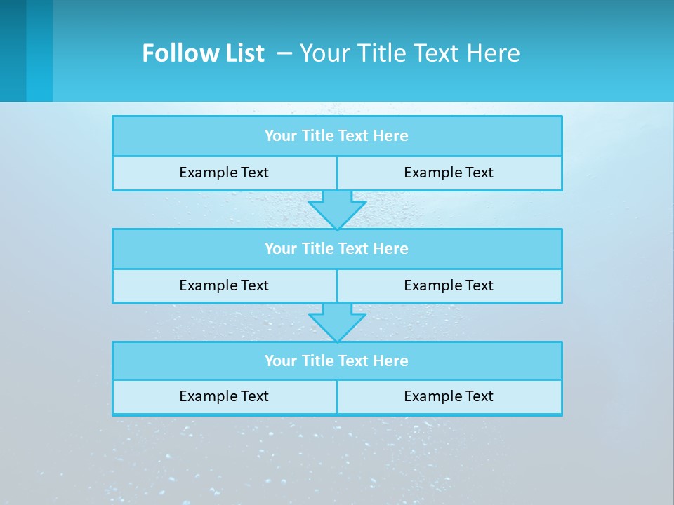 A Blue Water Powerpoint Presentation With Bubbles PowerPoint Template