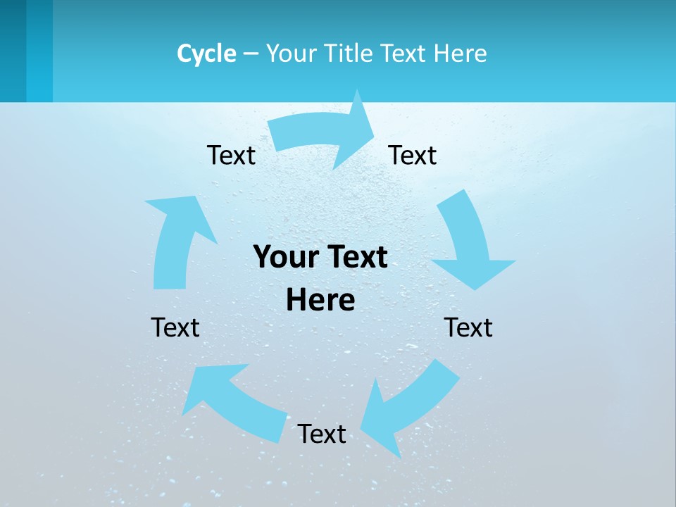 A Blue Water Powerpoint Presentation With Bubbles PowerPoint Template