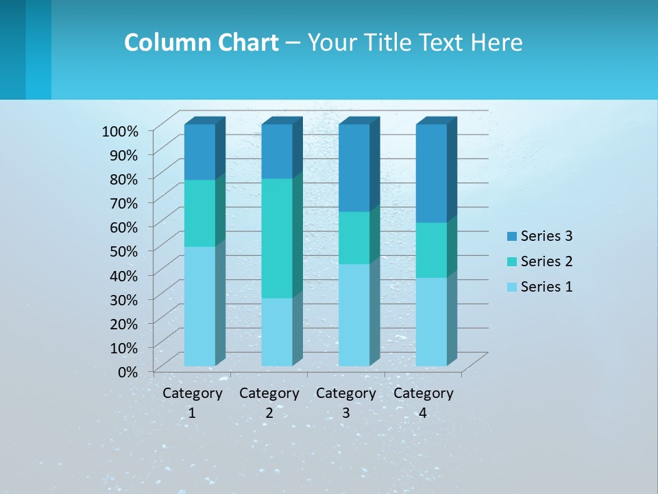 A Blue Water Powerpoint Presentation With Bubbles PowerPoint Template