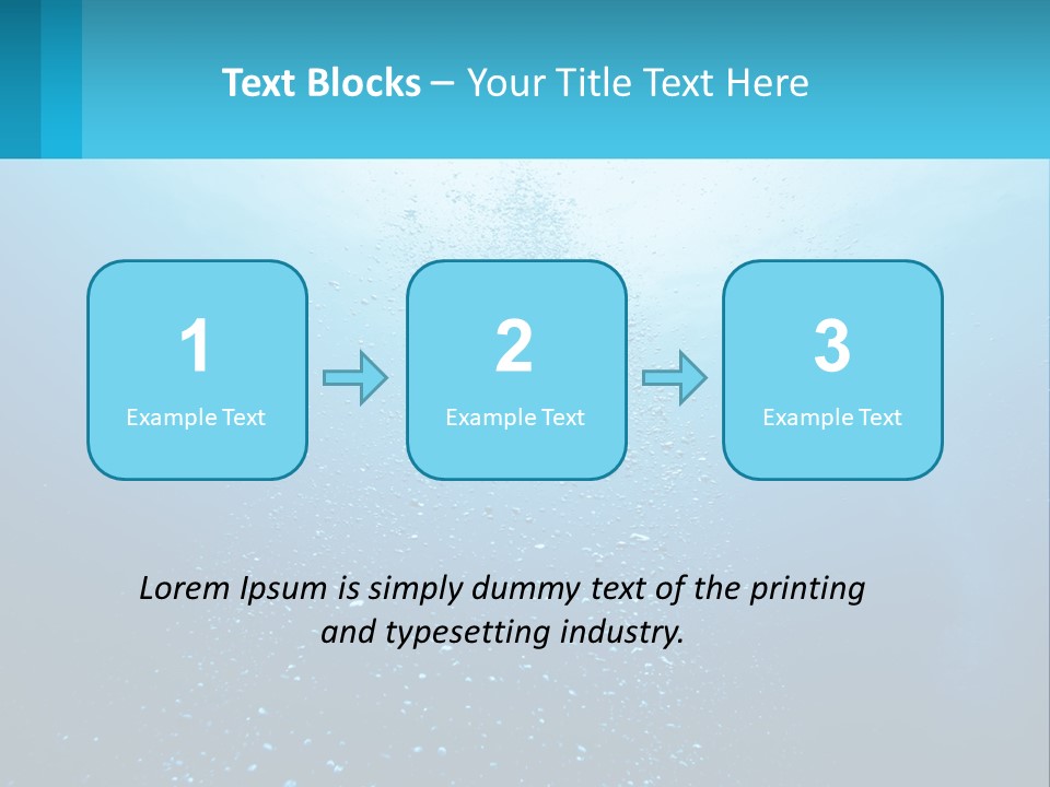 A Blue Water Powerpoint Presentation With Bubbles PowerPoint Template