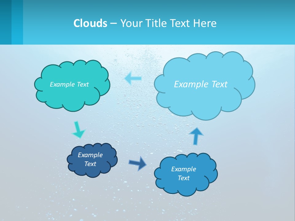 A Blue Water Powerpoint Presentation With Bubbles PowerPoint Template