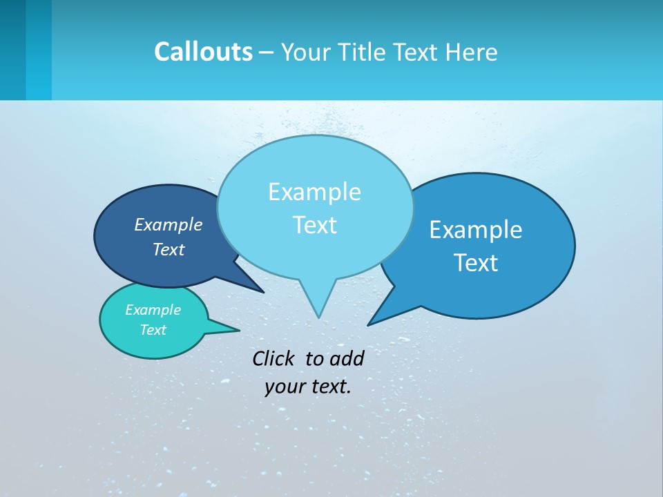 A Blue Water Powerpoint Presentation With Bubbles PowerPoint Template