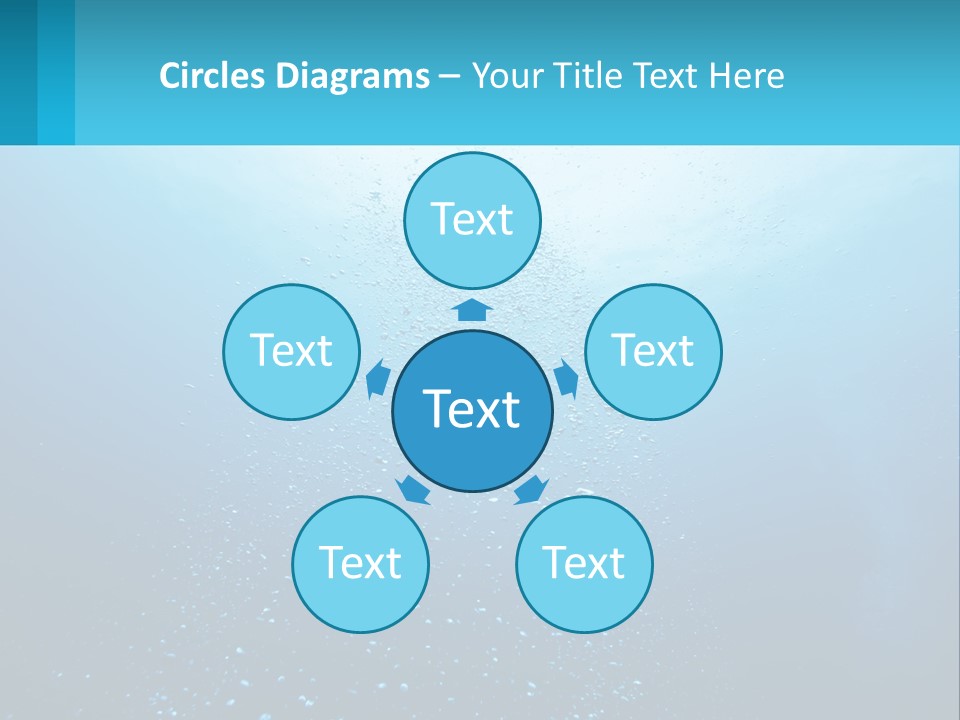 A Blue Water Powerpoint Presentation With Bubbles PowerPoint Template