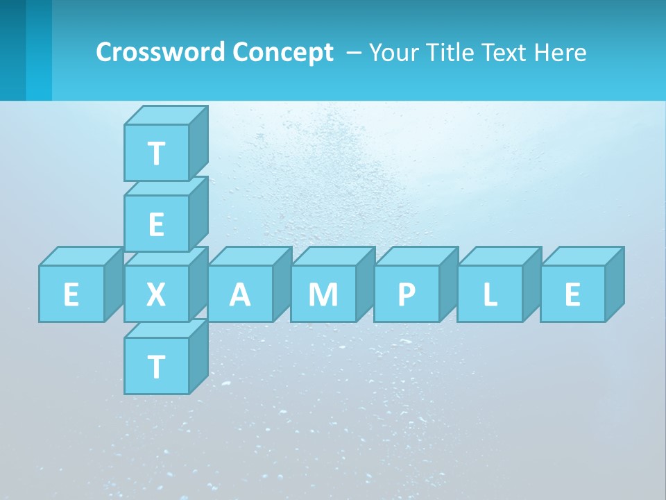 A Blue Water Powerpoint Presentation With Bubbles PowerPoint Template