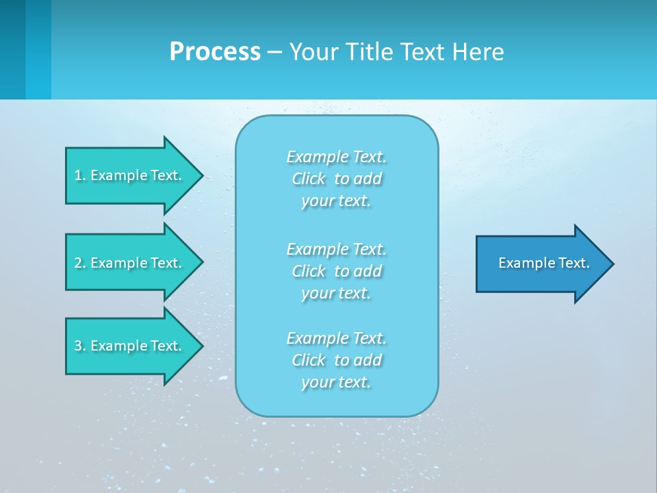 A Blue Water Powerpoint Presentation With Bubbles PowerPoint Template