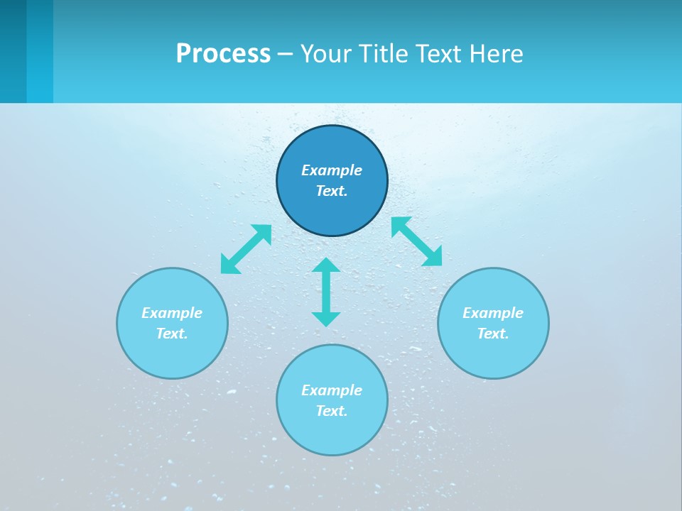 A Blue Water Powerpoint Presentation With Bubbles PowerPoint Template