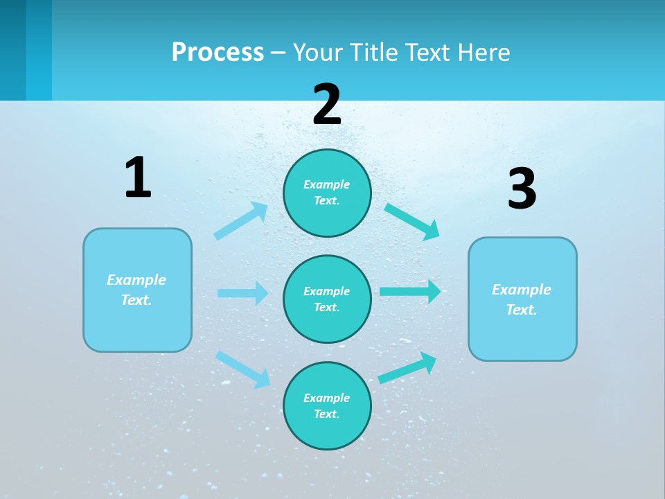 A Blue Water Powerpoint Presentation With Bubbles PowerPoint Template