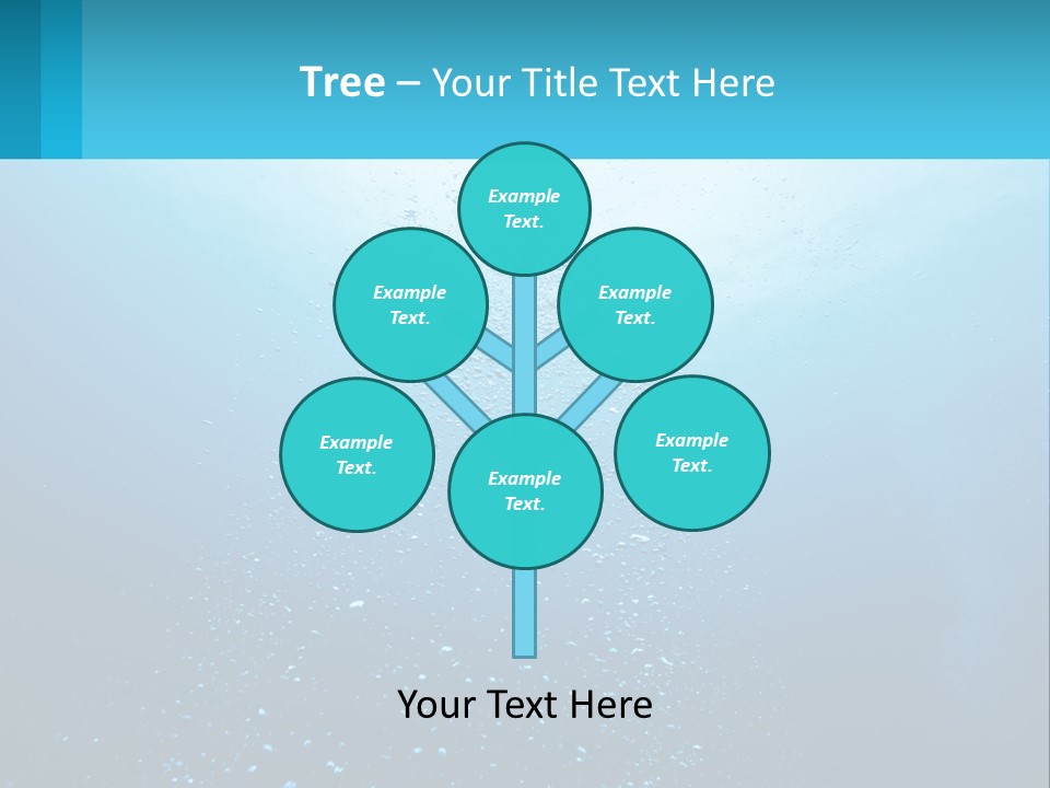 A Blue Water Powerpoint Presentation With Bubbles PowerPoint Template