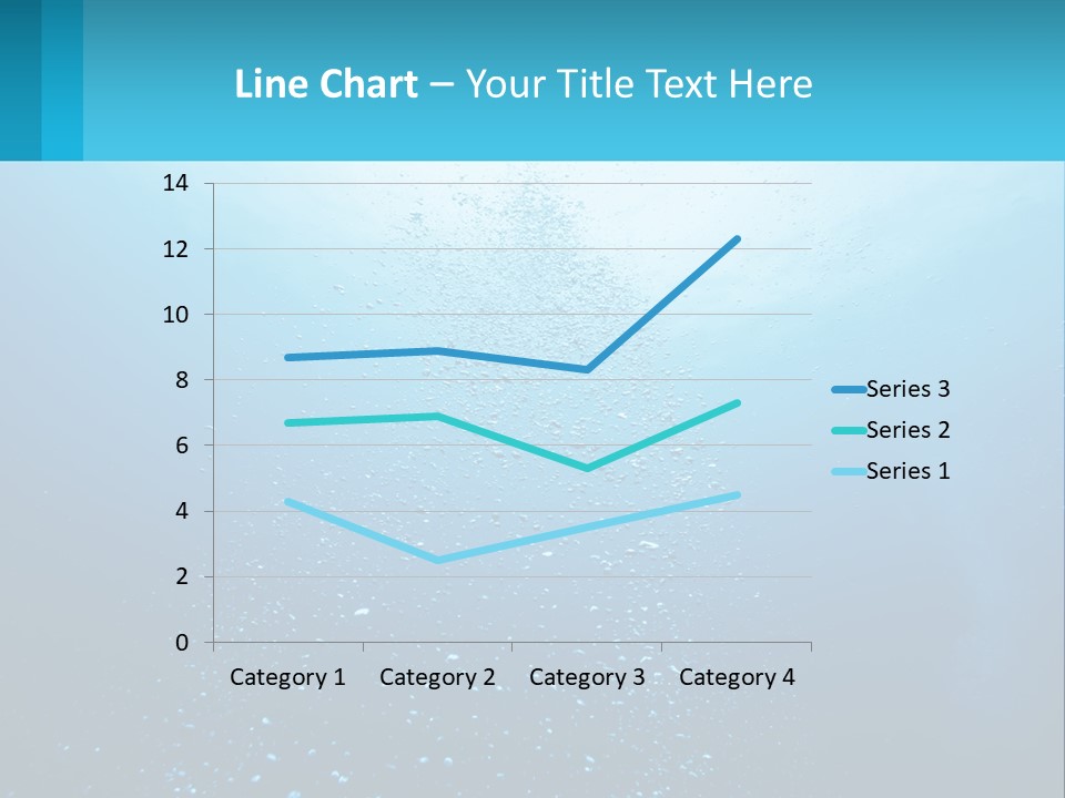 A Blue Water Powerpoint Presentation With Bubbles PowerPoint Template