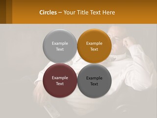 A Man Sitting On A Couch With A Tie On PowerPoint Template