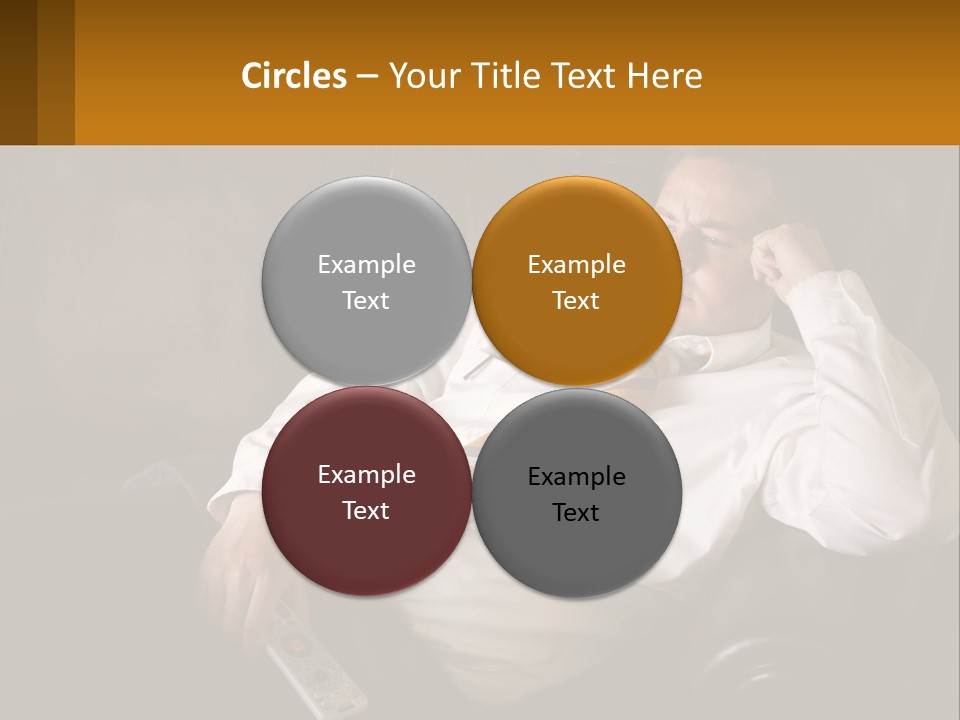 A Man Sitting On A Couch With A Tie On PowerPoint Template