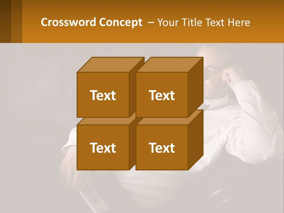 A Man Sitting On A Couch With A Tie On PowerPoint Template
