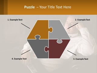 A Man Sitting On A Couch With A Tie On PowerPoint Template