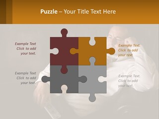 A Man Sitting On A Couch With A Tie On PowerPoint Template