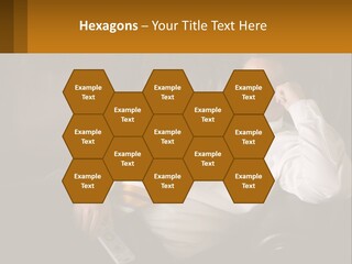 A Man Sitting On A Couch With A Tie On PowerPoint Template