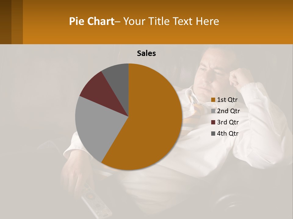 A Man Sitting On A Couch With A Tie On PowerPoint Template