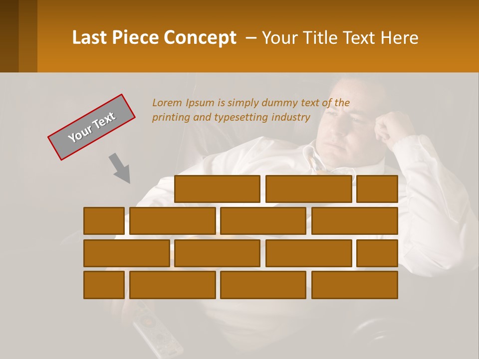 A Man Sitting On A Couch With A Tie On PowerPoint Template