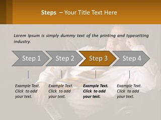 A Man Sitting On A Couch With A Tie On PowerPoint Template