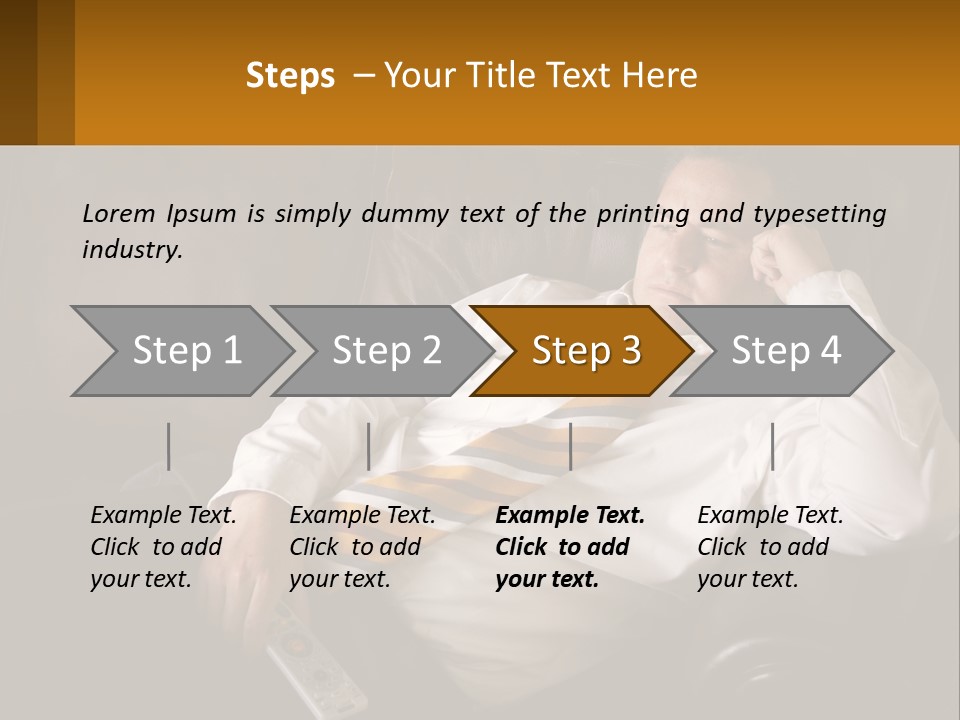 A Man Sitting On A Couch With A Tie On PowerPoint Template