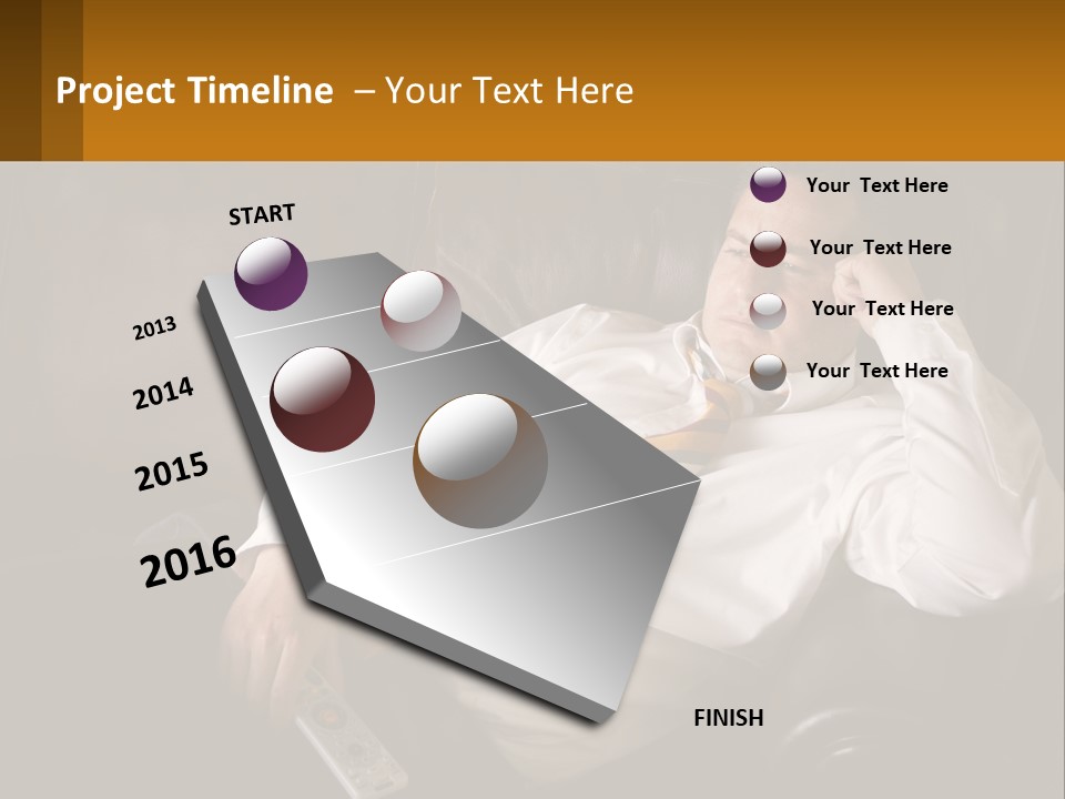 A Man Sitting On A Couch With A Tie On PowerPoint Template