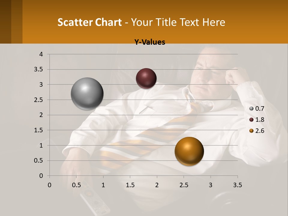 A Man Sitting On A Couch With A Tie On PowerPoint Template
