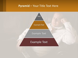 A Man Sitting On A Couch With A Tie On PowerPoint Template