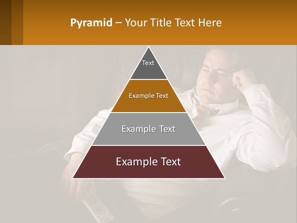 A Man Sitting On A Couch With A Tie On PowerPoint Template