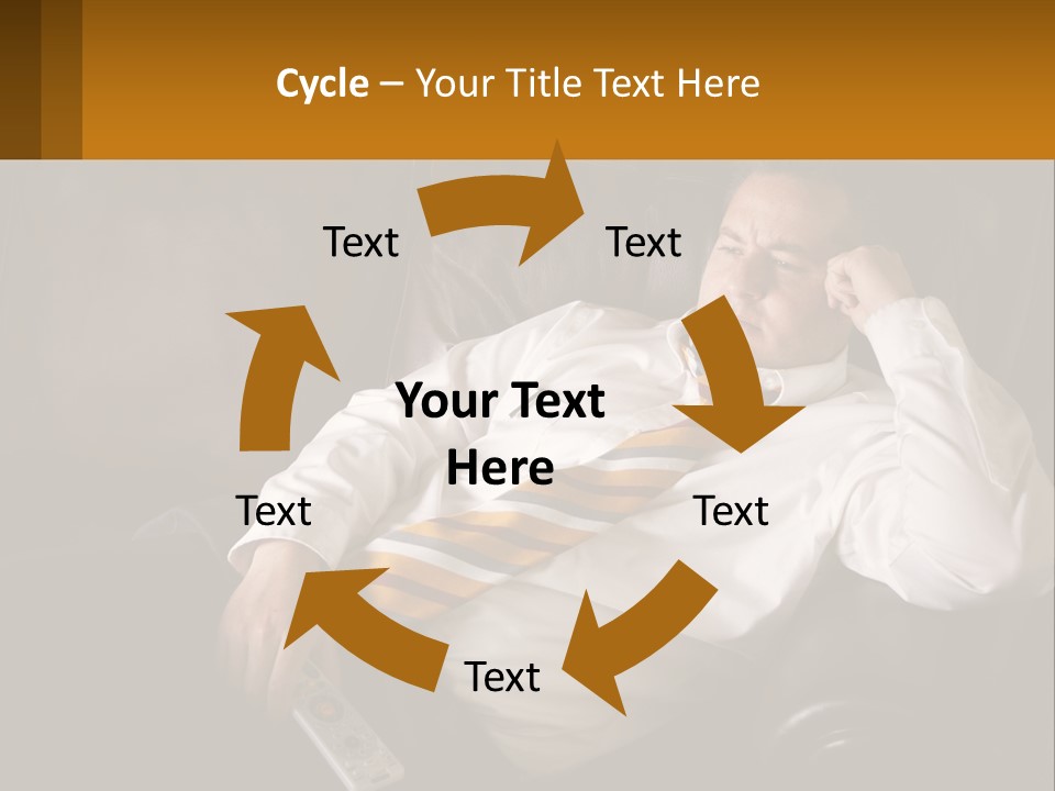 A Man Sitting On A Couch With A Tie On PowerPoint Template