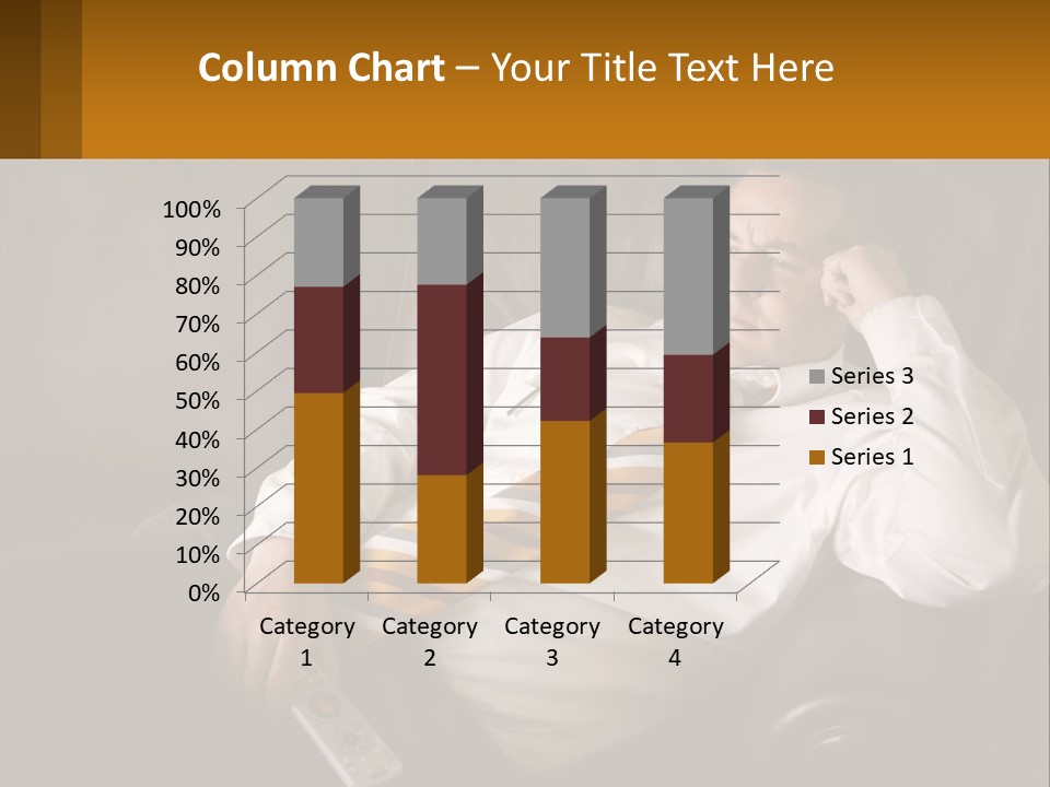 A Man Sitting On A Couch With A Tie On PowerPoint Template