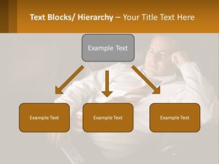 A Man Sitting On A Couch With A Tie On PowerPoint Template
