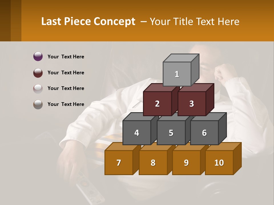 A Man Sitting On A Couch With A Tie On PowerPoint Template