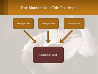 A Man Sitting On A Couch With A Tie On PowerPoint Template