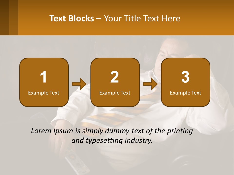 A Man Sitting On A Couch With A Tie On PowerPoint Template