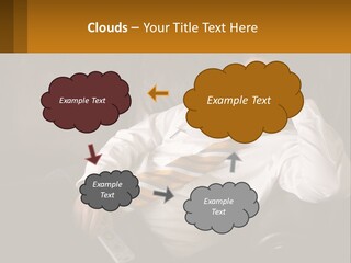 A Man Sitting On A Couch With A Tie On PowerPoint Template