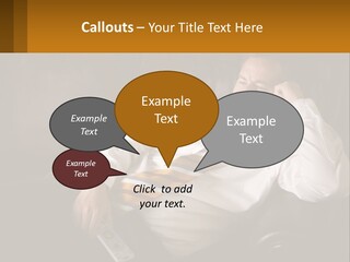 A Man Sitting On A Couch With A Tie On PowerPoint Template