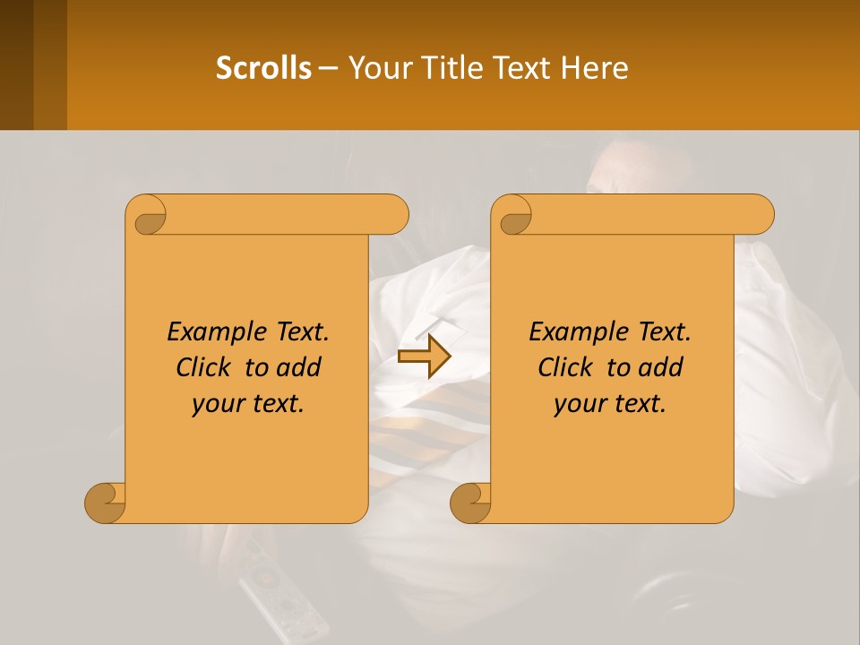 A Man Sitting On A Couch With A Tie On PowerPoint Template