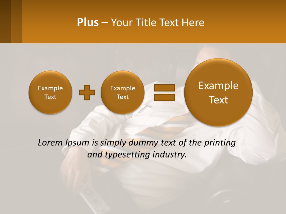 A Man Sitting On A Couch With A Tie On PowerPoint Template