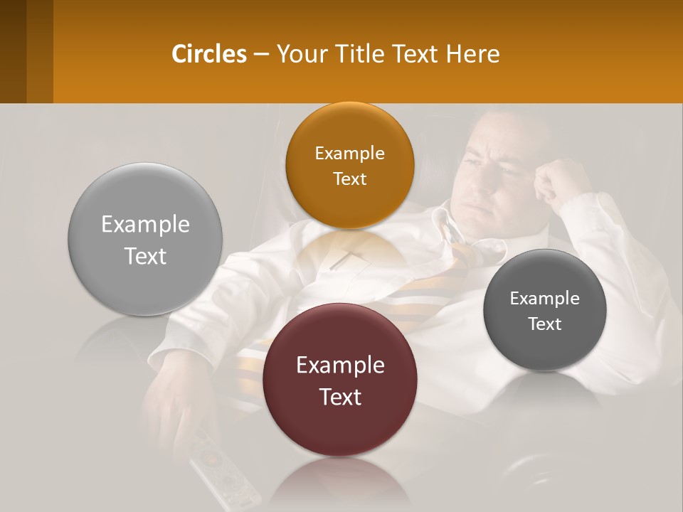 A Man Sitting On A Couch With A Tie On PowerPoint Template