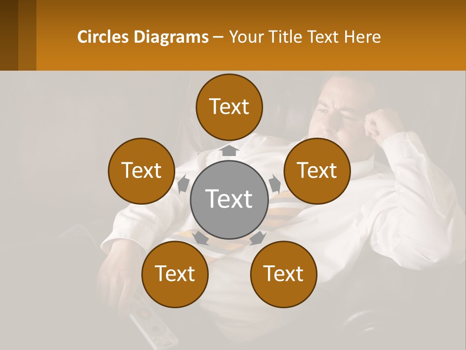 A Man Sitting On A Couch With A Tie On PowerPoint Template
