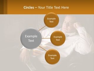 A Man Sitting On A Couch With A Tie On PowerPoint Template