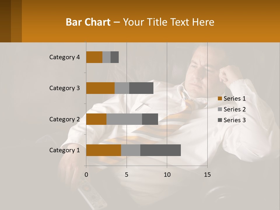 A Man Sitting On A Couch With A Tie On PowerPoint Template