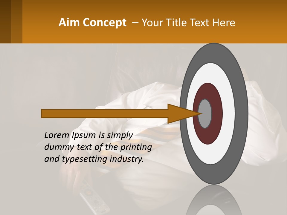 A Man Sitting On A Couch With A Tie On PowerPoint Template